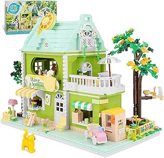 City Lime Tea Shop Toy Building Set, Great Summer Botanical Garden Building Set for Adults, Girls, and Boys Ages 8+, Gift for Nature and Architecture Lovers, Mini Building Blocks (1350 Pieces)