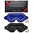 BeeVines Sleep Mask, 2 Pack 3D Contoured Sleeping Eye Masks for Lash Extensions, Night Molded Covers with Adjustable Strap, Eye Shade Cover Lashes Extension for Traveling Yoga Nap(Black & Blue)