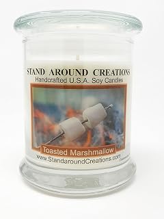 Premium 100% Soy Candle - 12 oz. Status Jar - Toasted Marshmallow - True to its Name! Imagine a Marshmallow on a Stick, just Slightly Toasted by The fire.