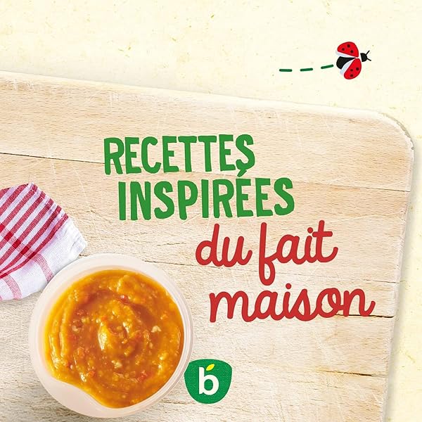 Blédina - Bols - Repas midi bébé - Ratatouille Poulet et filet d'huile d'olives - Dès 8 Mois - Sans sel ajouté – 12x200g - 3
