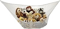 Vista 2 de Hamaca de malla gigante para organizar animales de peluche o juguetes infantiles. , Blanco