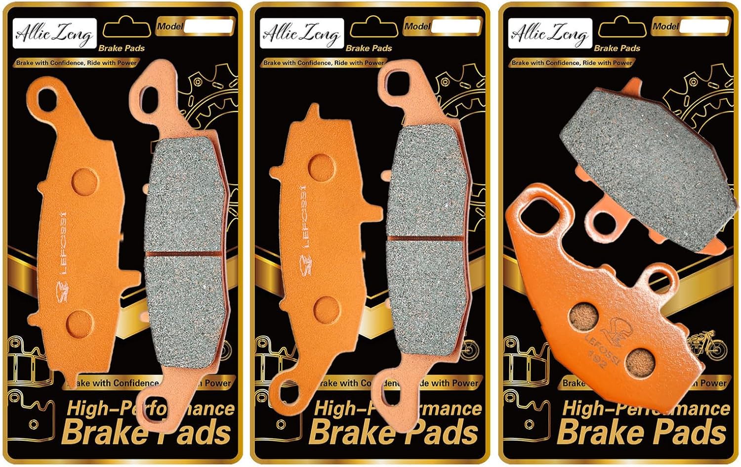 High-Performance Carbon Fiber Brake Pads Compatible with for Kawasaki ER 650 ER-6n 2009-2014 EX 650 R Ninja 2006-2014 KLE 650 2007-2016 Low Fade Easy Install FA229F FA231F FA192R