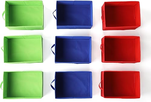 Miniatura 4 de Humble Crew - Organizador de juguetes para niños, 9 cubos de almacenamiento de tela, 24 pulgadas de alto, primario