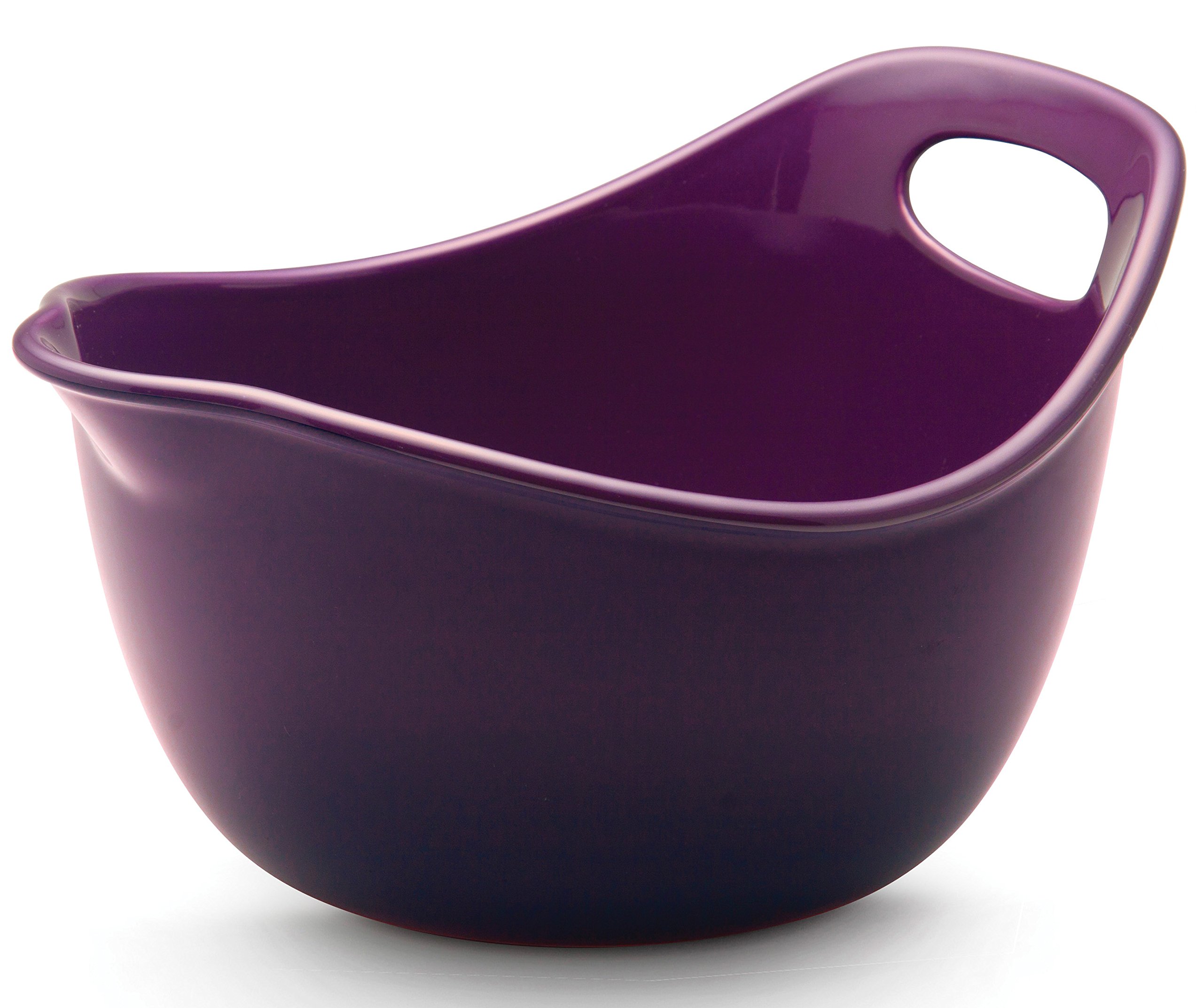 Rachael Ray Serveware 3-Quart Stoneware Mixing Bowl, Purple