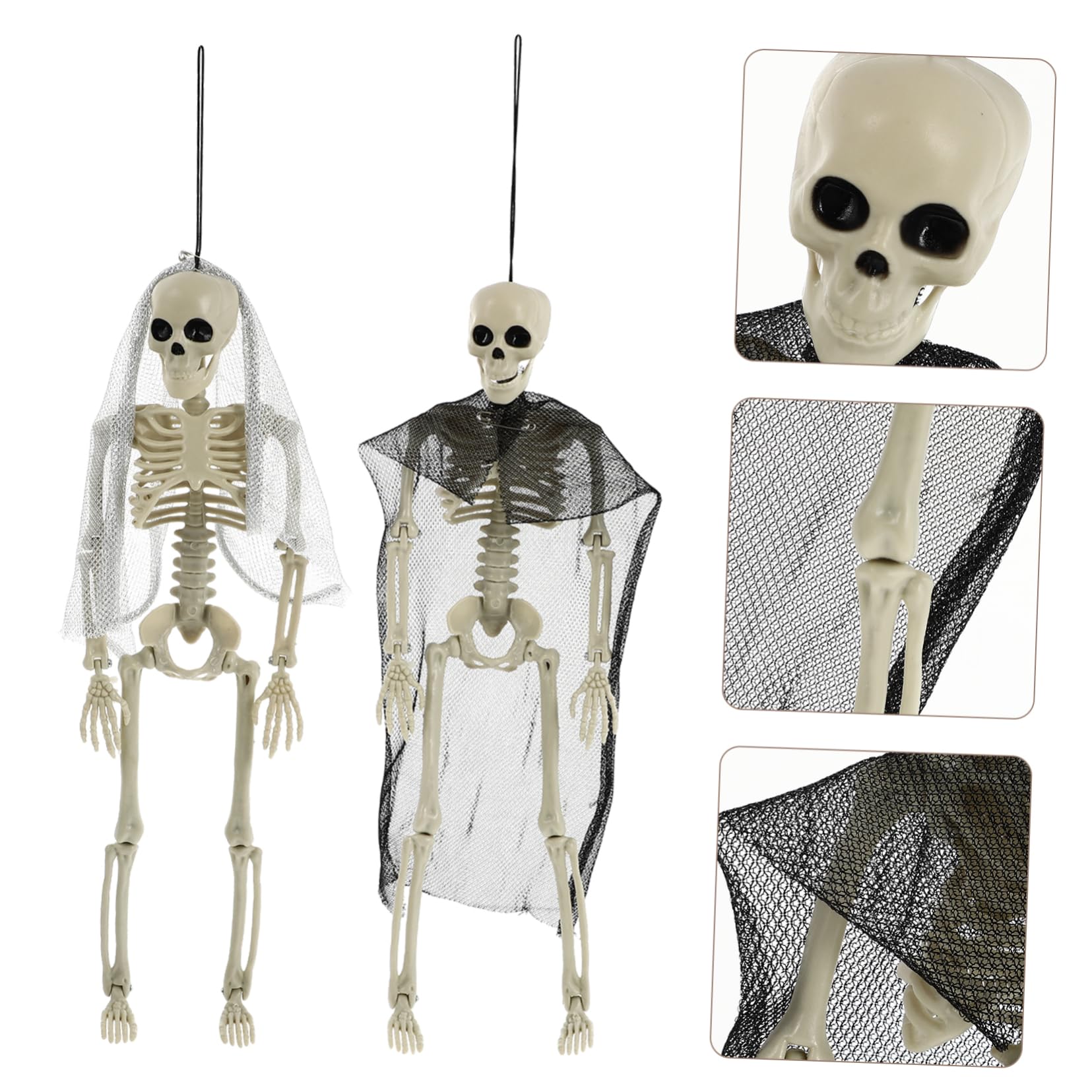 Mipcase 4pezzi Decorazioni Scheletro Halloween Per Matrimonio e Scheletri Per Festeggiamenti Spaventosi Accessori Per Halloween Inquietante e