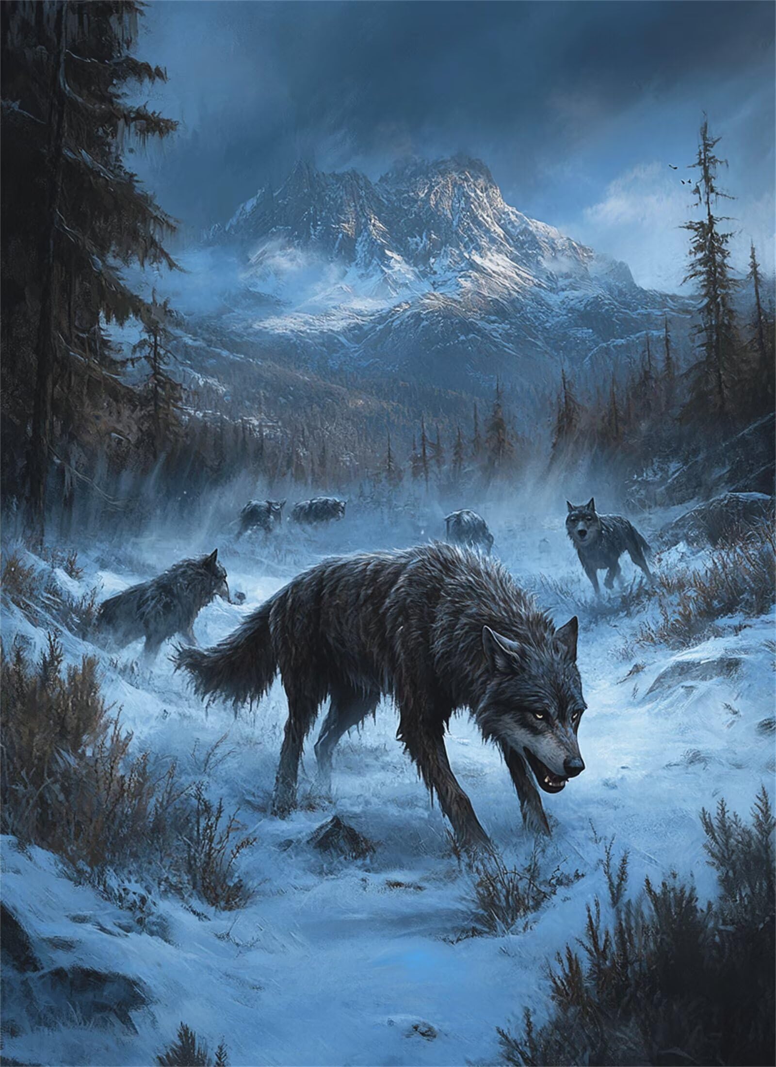 Puzzle 3000 elementów dla dorosłych puzzle dla dorosłych 3000 elementów, puzzle z wilkiem, gry edukacyjne, drewniane puzzle, górskie puzzle, prezenty dla nastolatków, aktywność na imprezę domową, 122