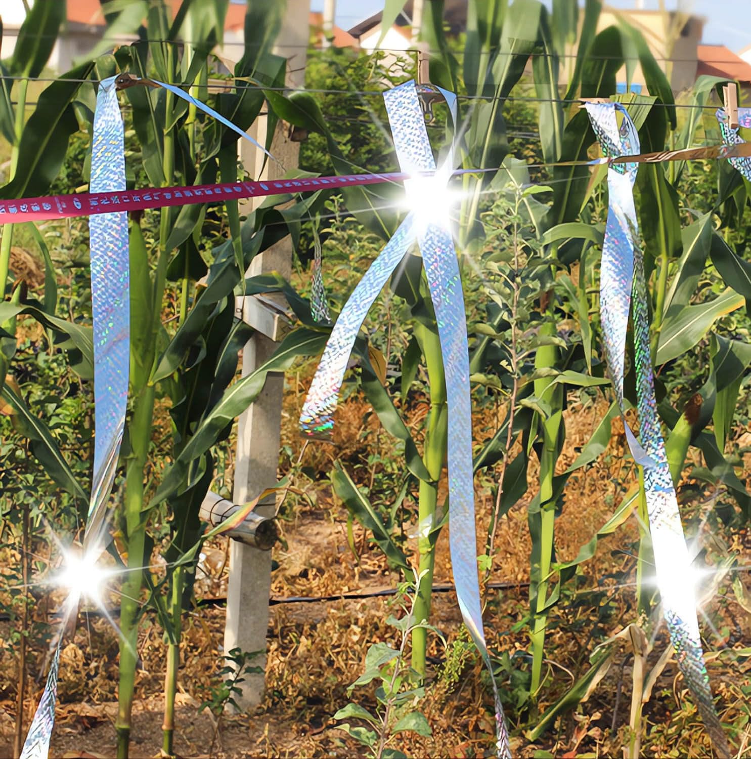 4 Piezas Cinta Reflectante Anti Palomas（2.4cmx80m） Repelentes para Pájaros,Cinta Espantapájaros丨Cinta Repelente De Aves Reflectante De Doble Cara.