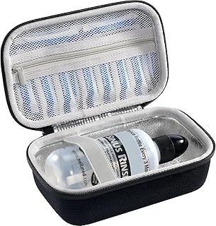 ProCase Travel Case for NeilMed Sinus Rinse Packets, Carrying Bag for Maoever Neti Pot Nasal Rinse, Portable Case for Sinus Rinse Bottle and Nasal Wash Salt Packets or Nose Cleaner Kit -Black