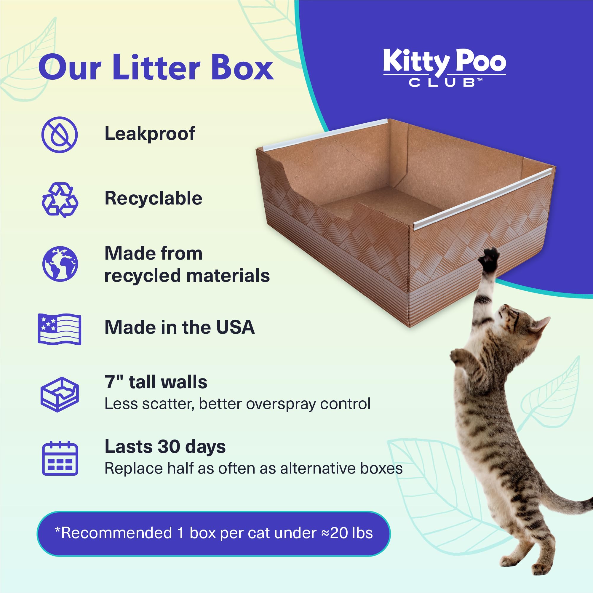 Kitty Poo Club Arena para gatos indicadora de salud, 2 bolsas, no aglutinante, ligera, con caja de arena desechable para gatos, no aglutinante, control de olores superabsorbente, perfecta para hogares