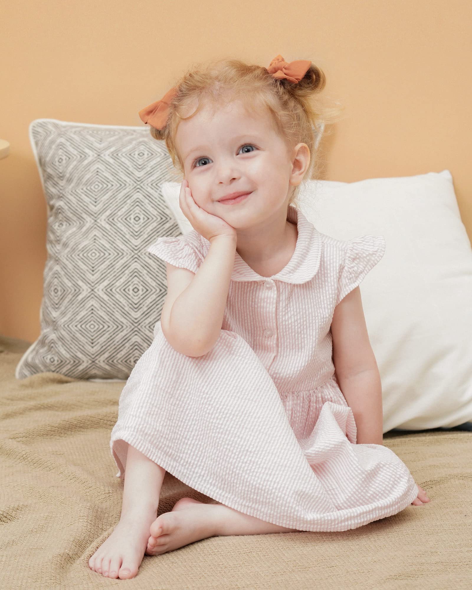 Jollybows 20pzas Lazos Pelo Niña, 8,9cm Lazos de Coletas Completamente Forrados Pinza Accesorios para Cabello para Niños Pequeñas Niñas