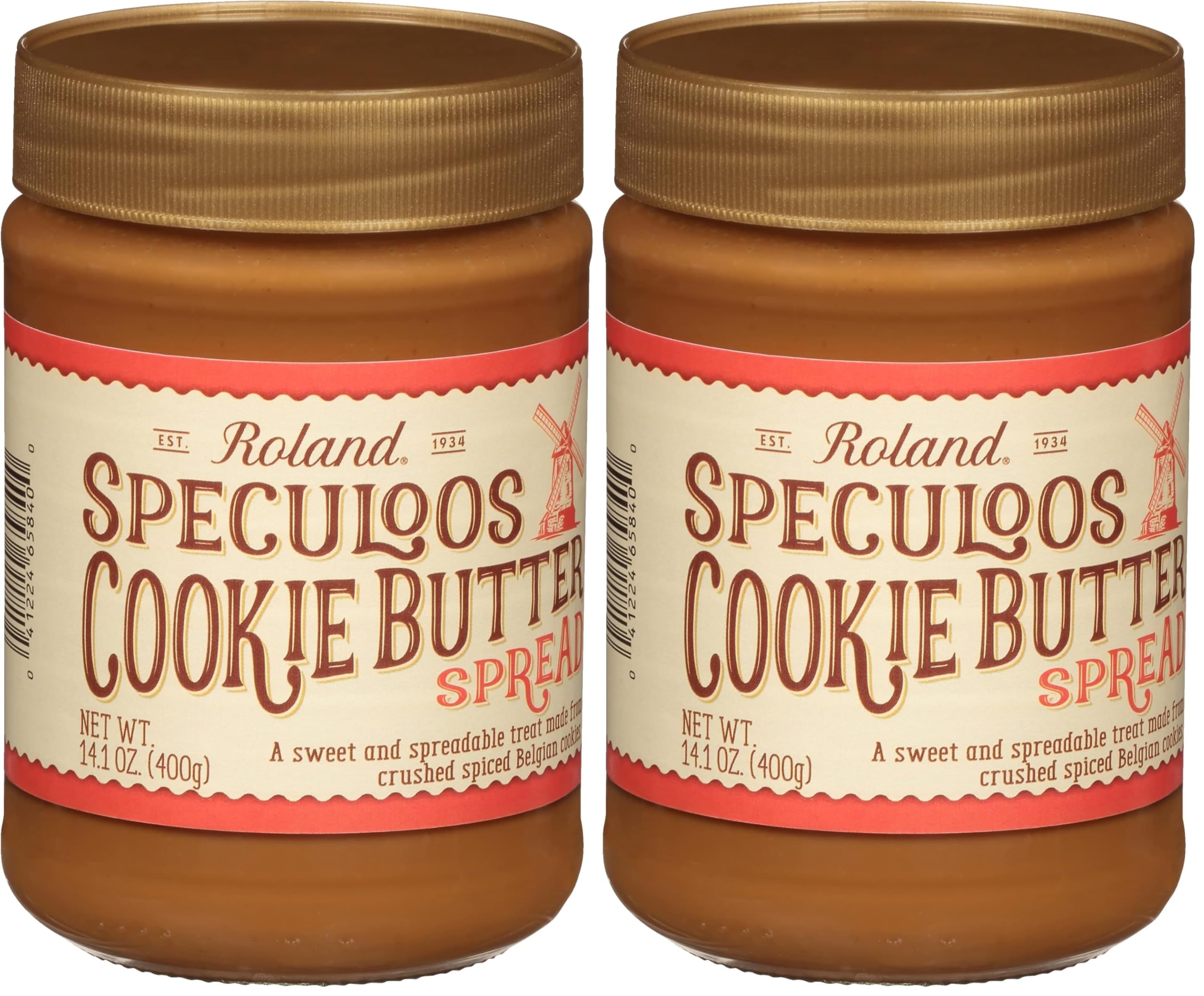 Speculoos Cookie Butter Spread, Specialty Imported Food, 14.1-Ounce Jar, Packaging May Vary (Pack of 2)