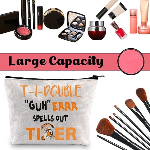 Miniatura 7 de JNIAP Bolsa de cosméticos de tigre divertida para amantes del tigre, bolsa de maquillaje de tigre, regalos de tigre para mujeres y adultos, neceser