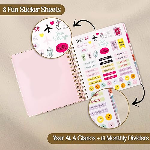 Miniatura 2 de Agendacalendario diario grande de 12meses Organized Chaos 2022 Votum Agenda con vistas mensuales, semanales y diarias, Agenda personal para el