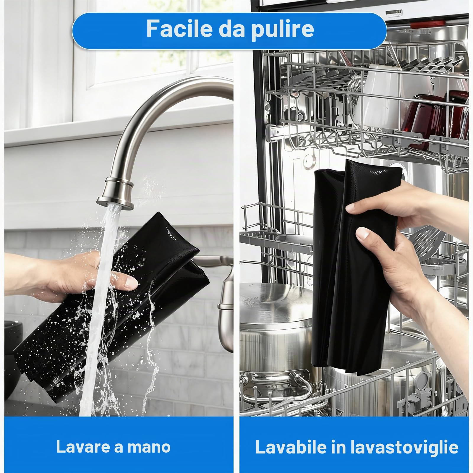 SOONHUA Tappetino protettivo per piano cottura a induzione, 80 x 50 cm, in silicone, resistente al calore, per piano cottura a induzione (magnetico)
