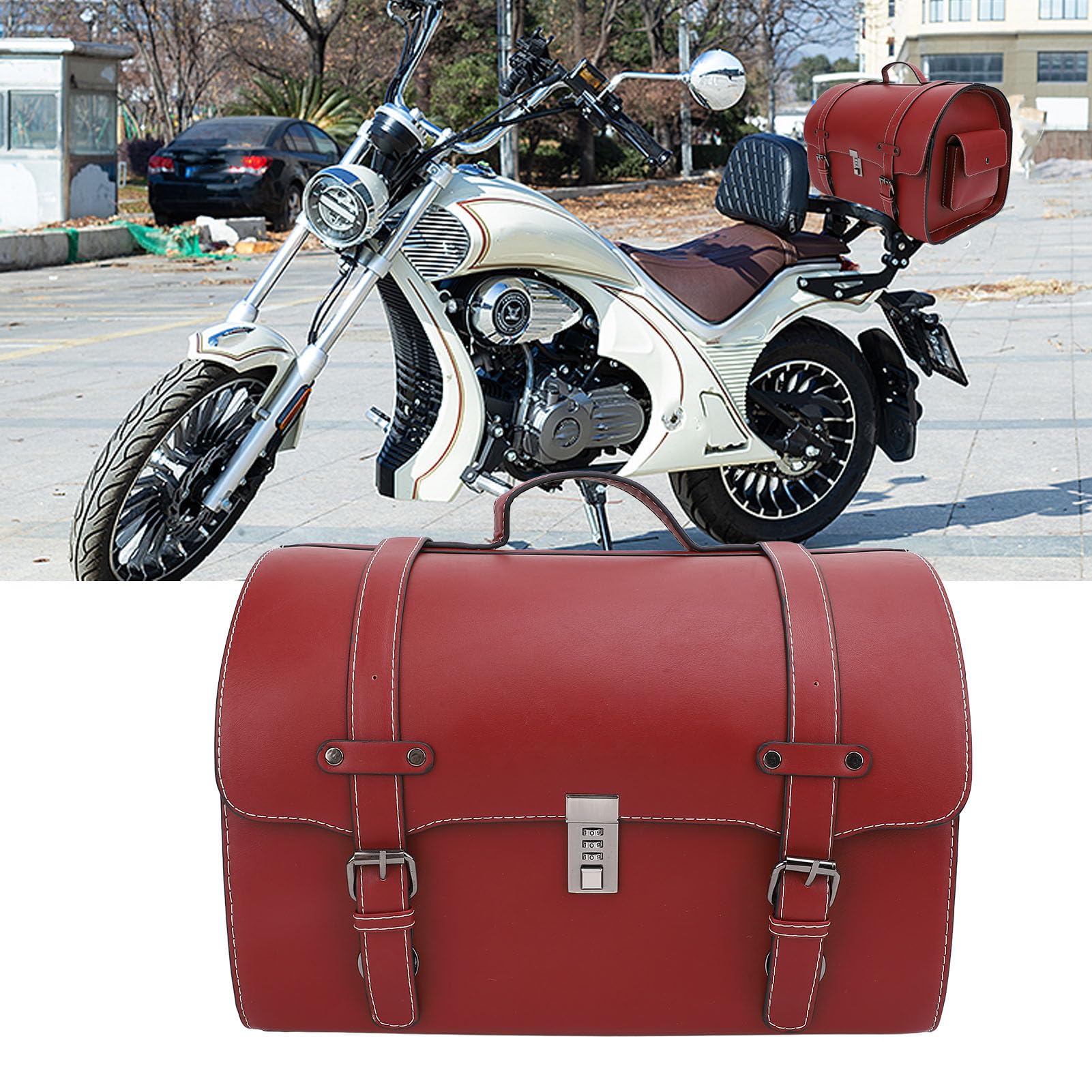 CHICIRIS Borsa Tanica Moto Impermeabile PU Con Tracolla Universale, 29.5L
