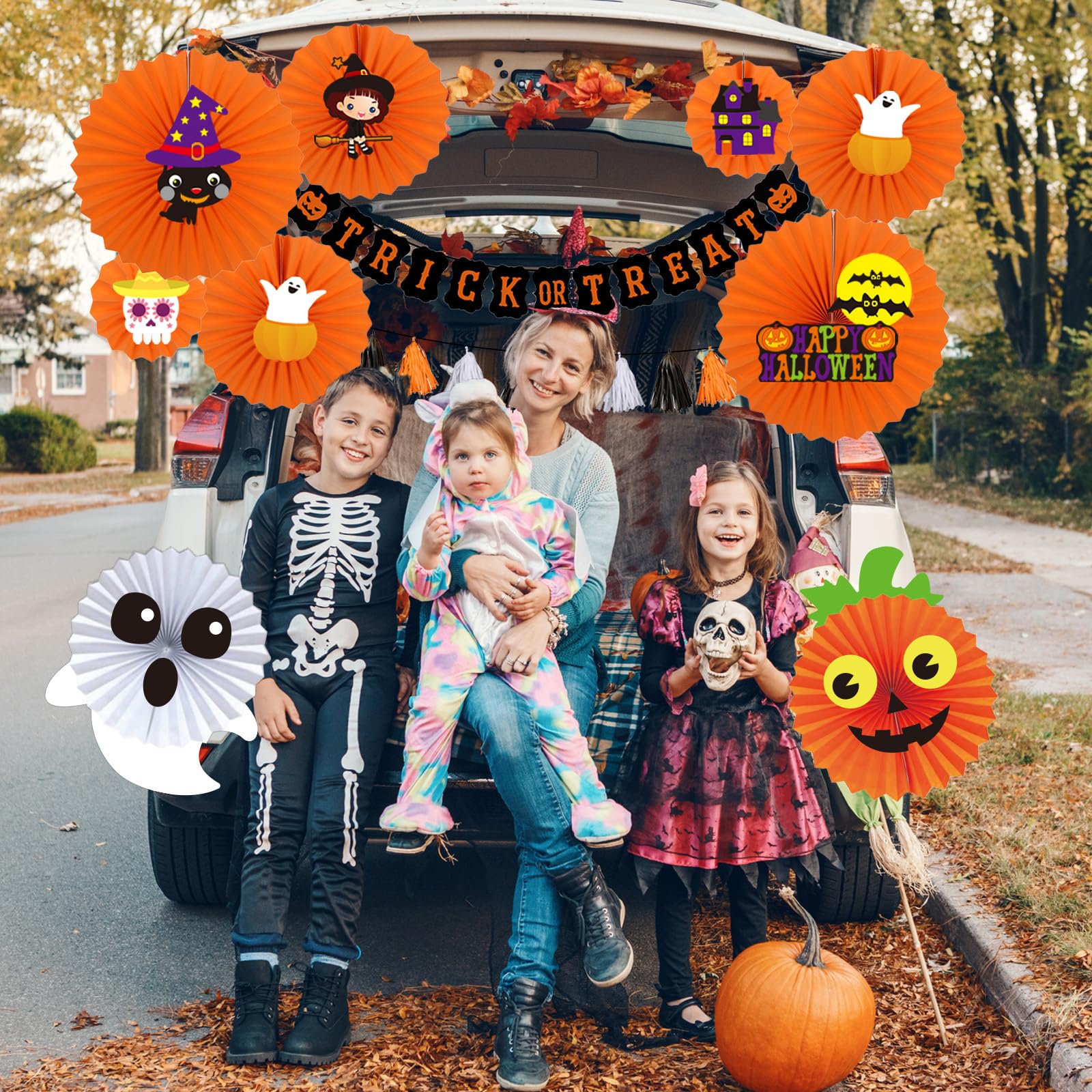 ハロウィン★ペーパー ミニ デコレーション★トリックオアトリート★オーナメント ハロウィン ペーパー オーナメント お得な 6点セット 装飾品