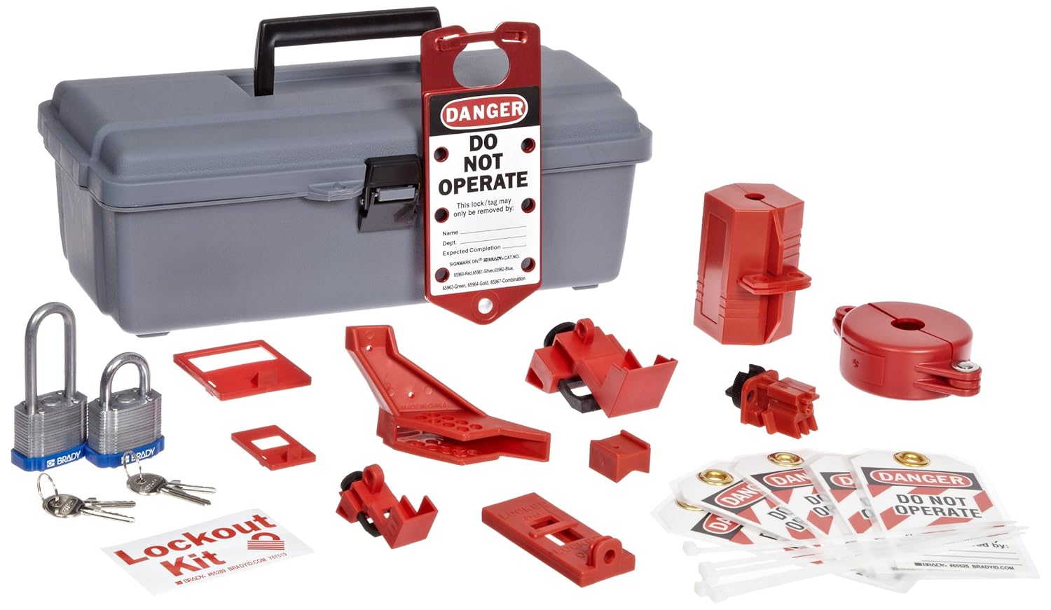 Brady 65289 Lockout Tool Box (1 Kit) Industrial Lockout