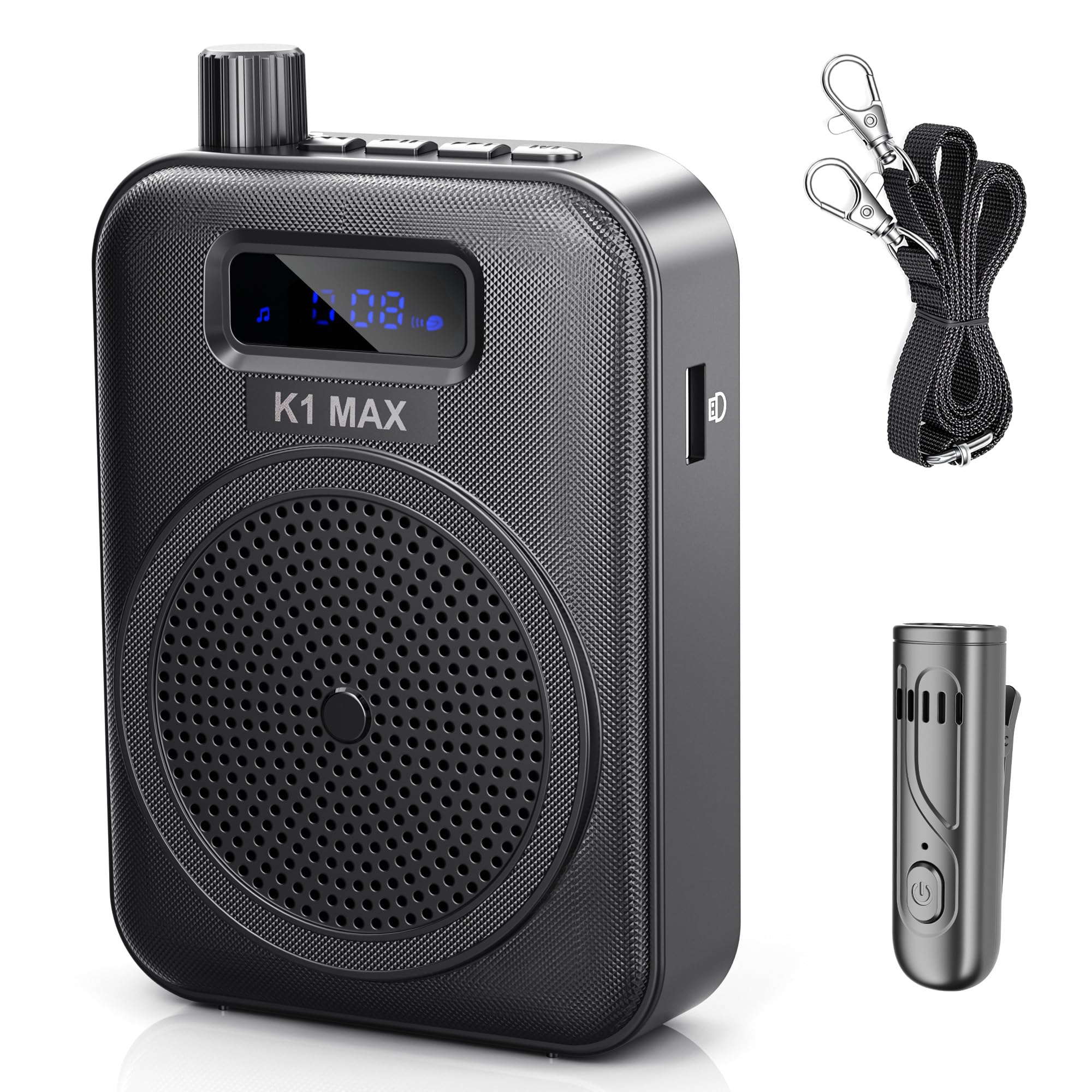 Voice Amplifier Wireless Microphone with Bluetooth Lavalier, Portable Microphone and Speaker for Teachers, Mini Rechargeable Amplifier, Ideal for Classroom, Meetings, Yoga, Speeches, and Tour Guides-image-35