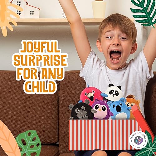 Miniatura 4 de Forest & Twelfth Juego de 12 juguetes de peluche Eggamals, juguetes sensoriales de peluche de 5 pulgadas para más de 0 meses, recién nacidos y