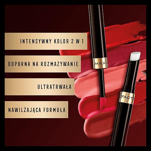 Miniatura 6 de Lapiz labial Max Factor Lipfinity dos pasos Angelic,Indulgente,Delicioso (tono de rojo)