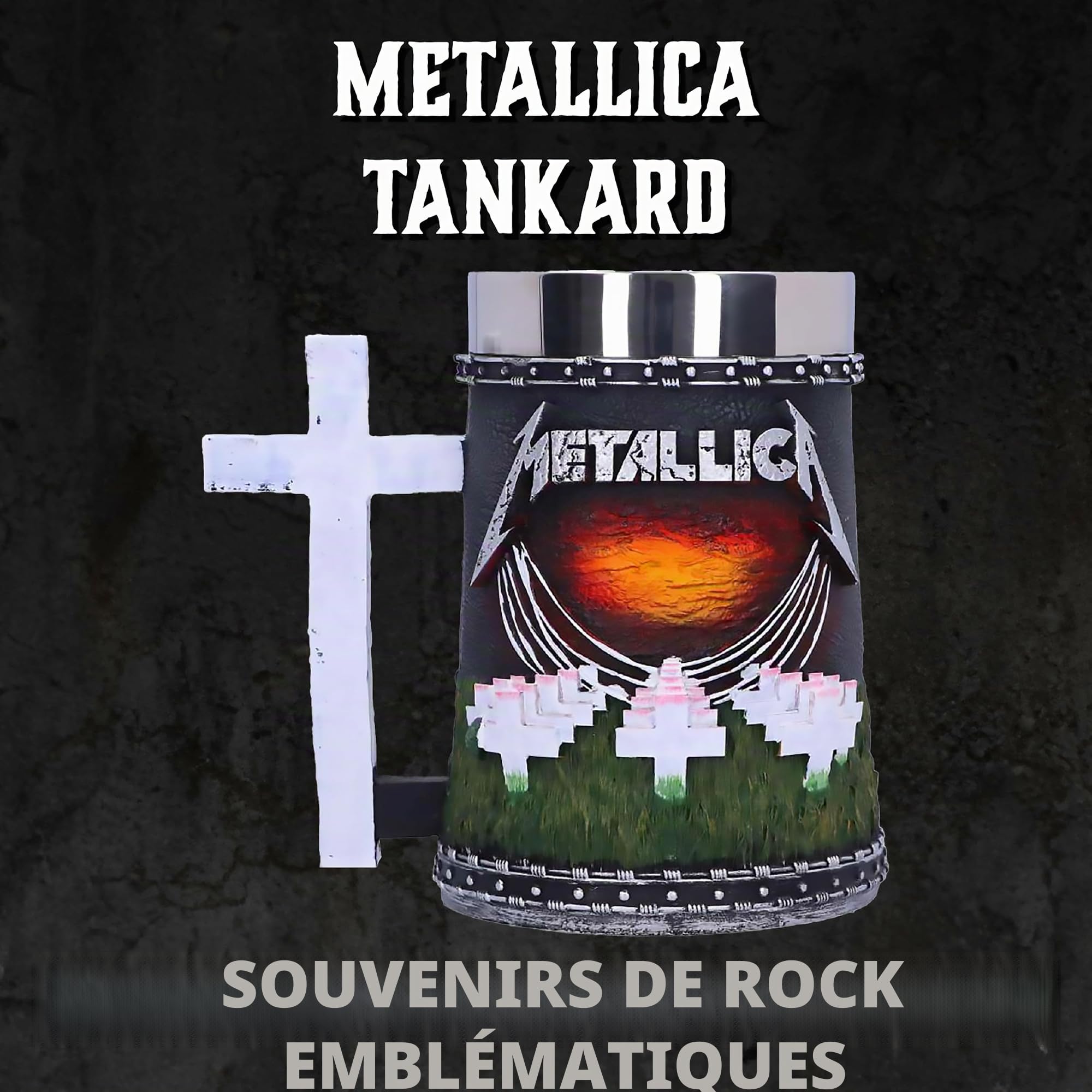 Nemesis Now Metallica-Master of Puppets Chope en résine Noir