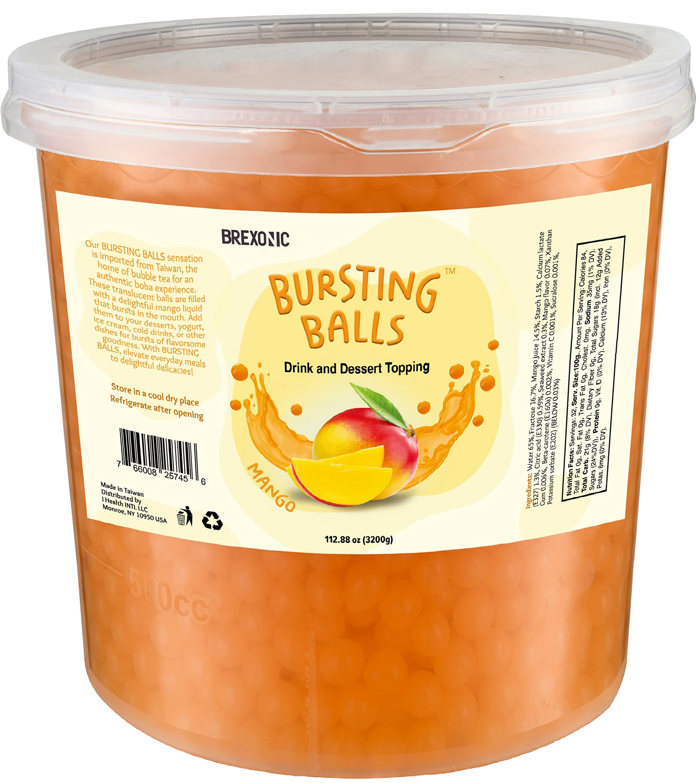 Buy Mango Boba Pearls Mango Popping Boba Bursting Boba Mango Bubble