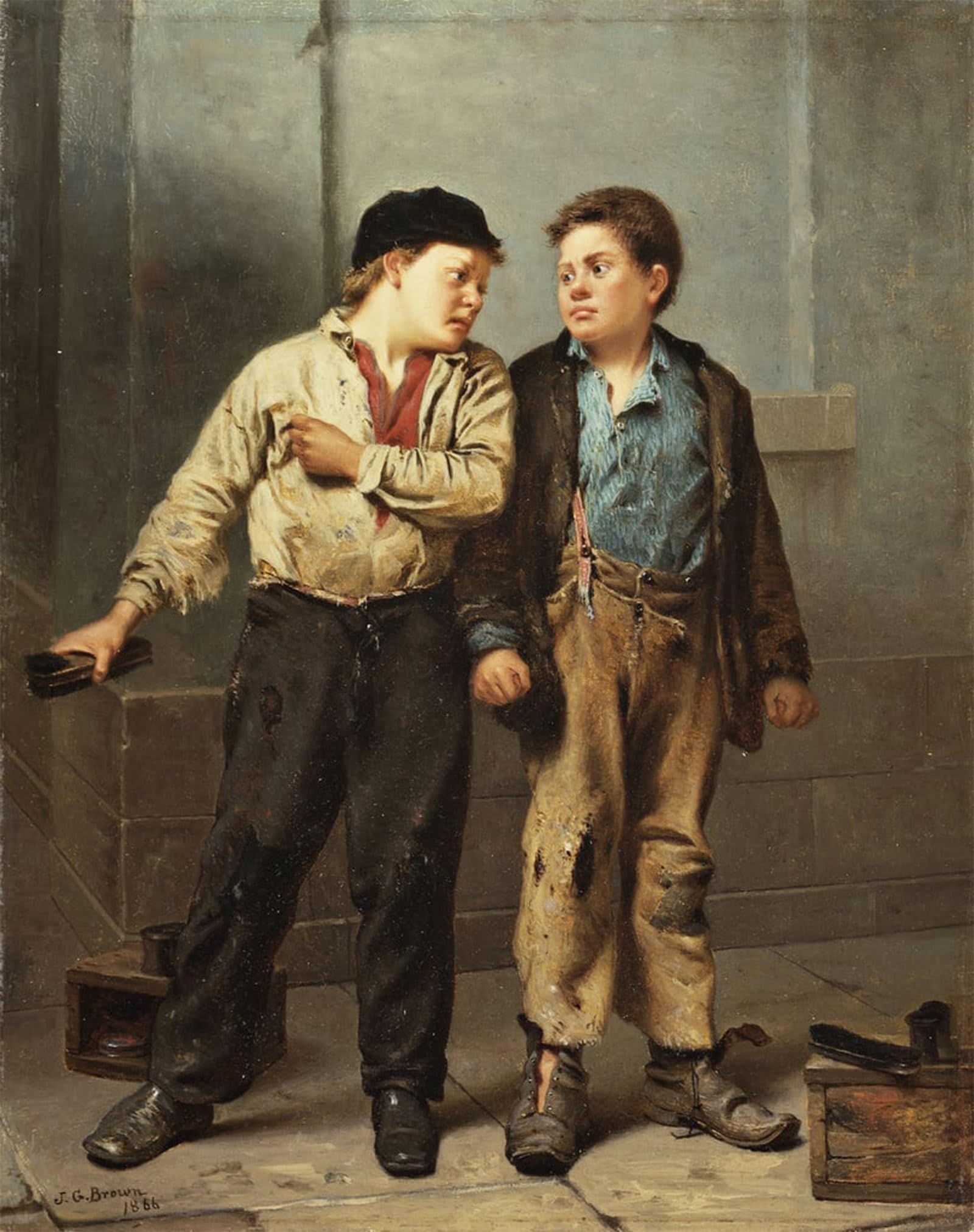 ARTXLXXBN Famous Print Painting Colorful Art Print the Quarrel by George Brown Canvas Art Decorations for Home Decor 60x90cm