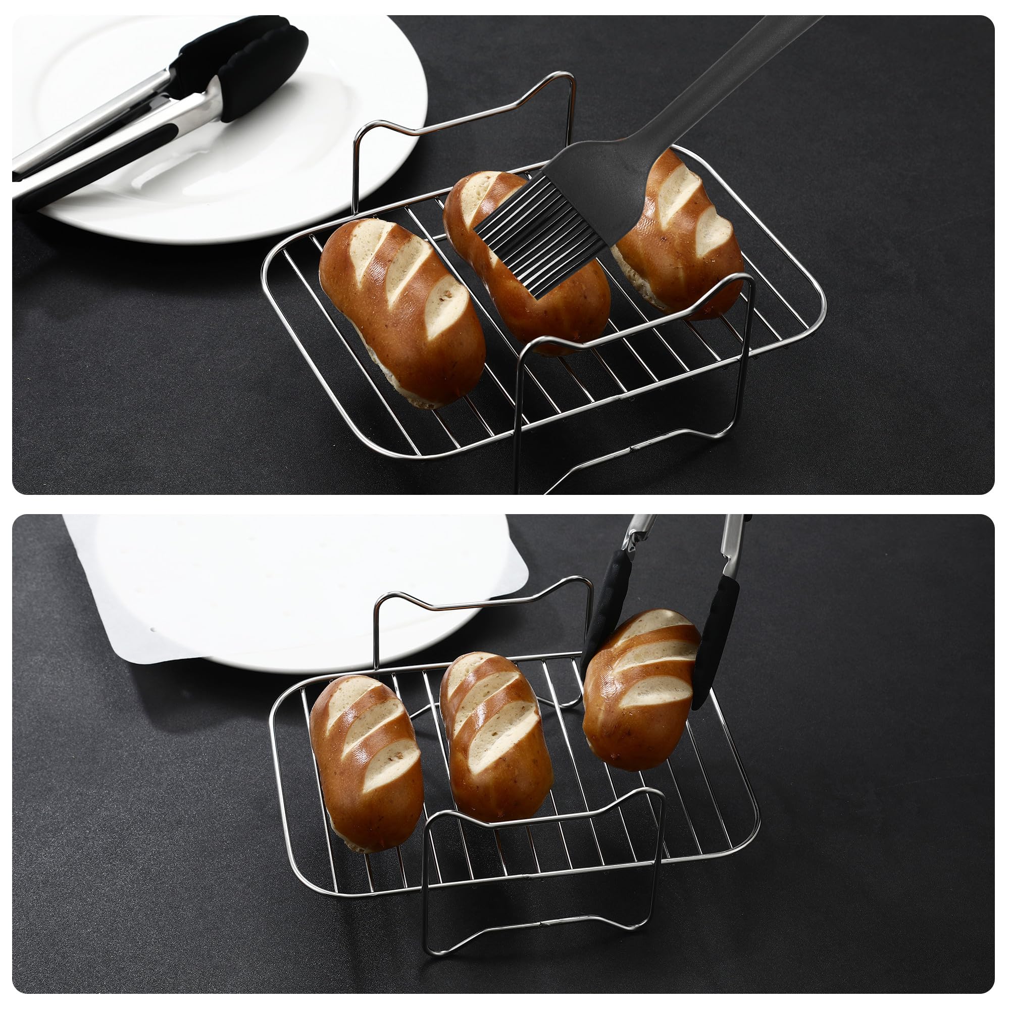 2 Stampi In Silicone Per Waffle, Accessori Per Ninja Dual Airfryer AF400EU E AF300EU, Per Friggitrice Ad Aria