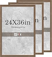 Vista 44 de VCK Juego de 3 portarretratos de 8 x 10 pulgadas, color roble beige, marco de fotos de madera maciza natural, exhibición de mesa o colgar en la pared
