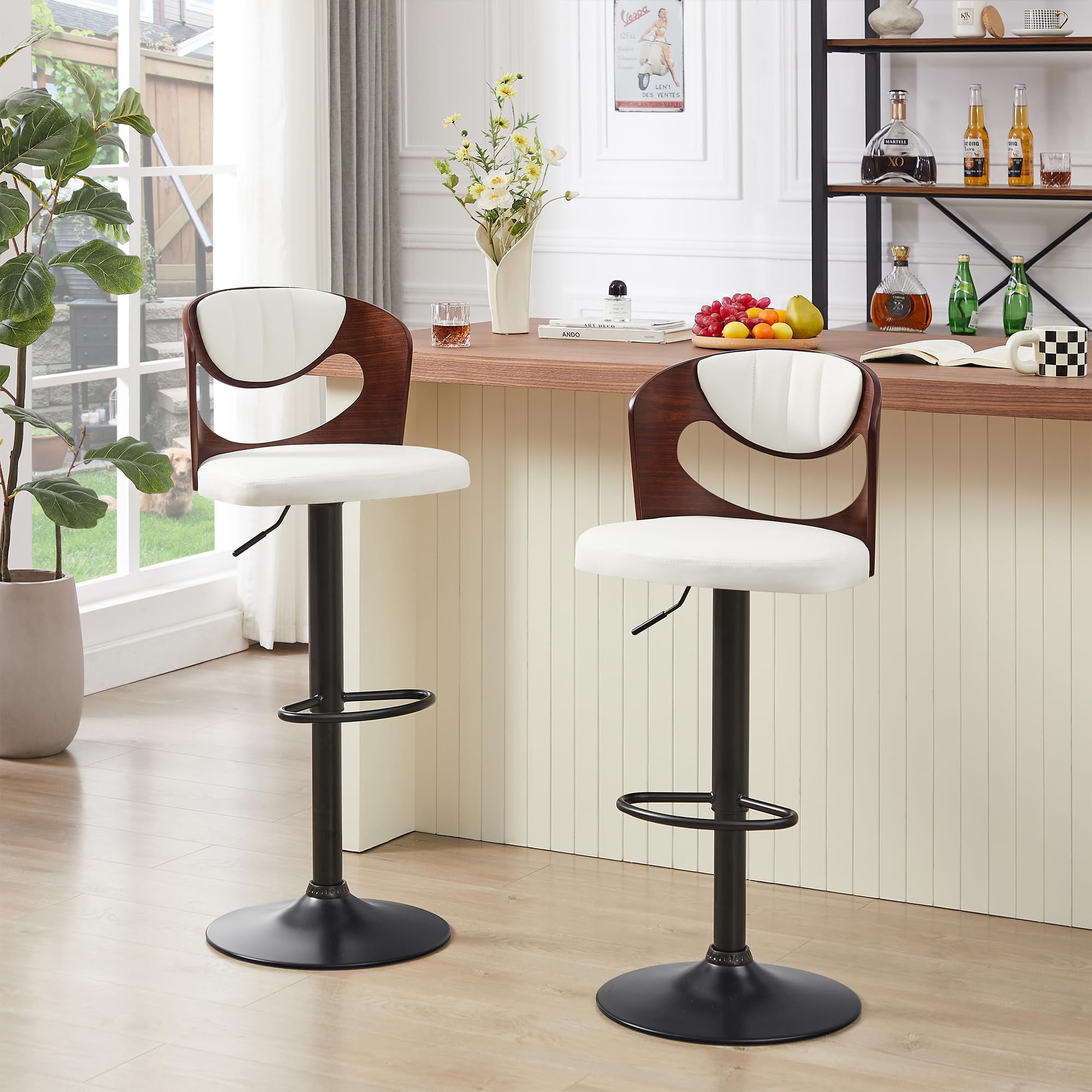 VECELO カウンターチェア バーチェア [2脚セット] ハイチェア Amazon｜VECELO カウンターチェア バーチェア 昇降式 回転 [2脚セット