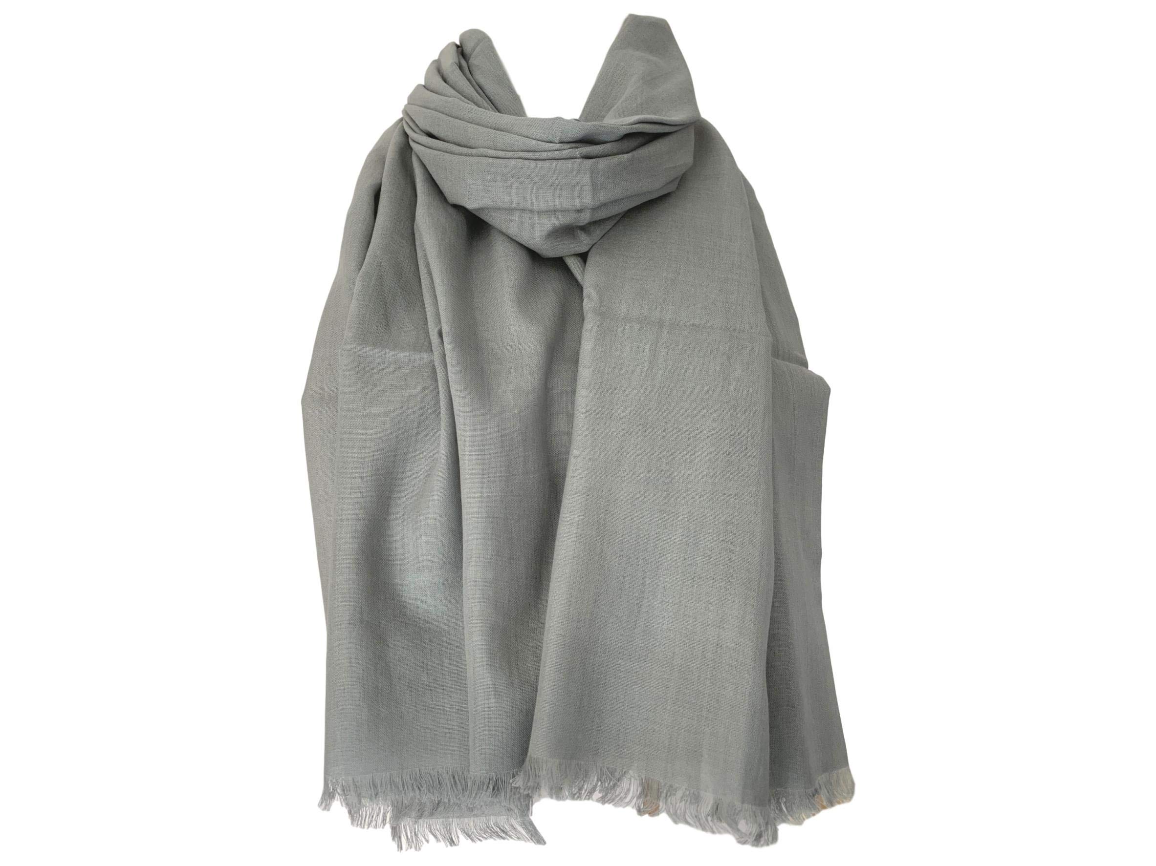 Purple Possum Women's Grey Purple Possum® Scarf Plain Oversized Organic Cotton Scarves Wrap Shawl
