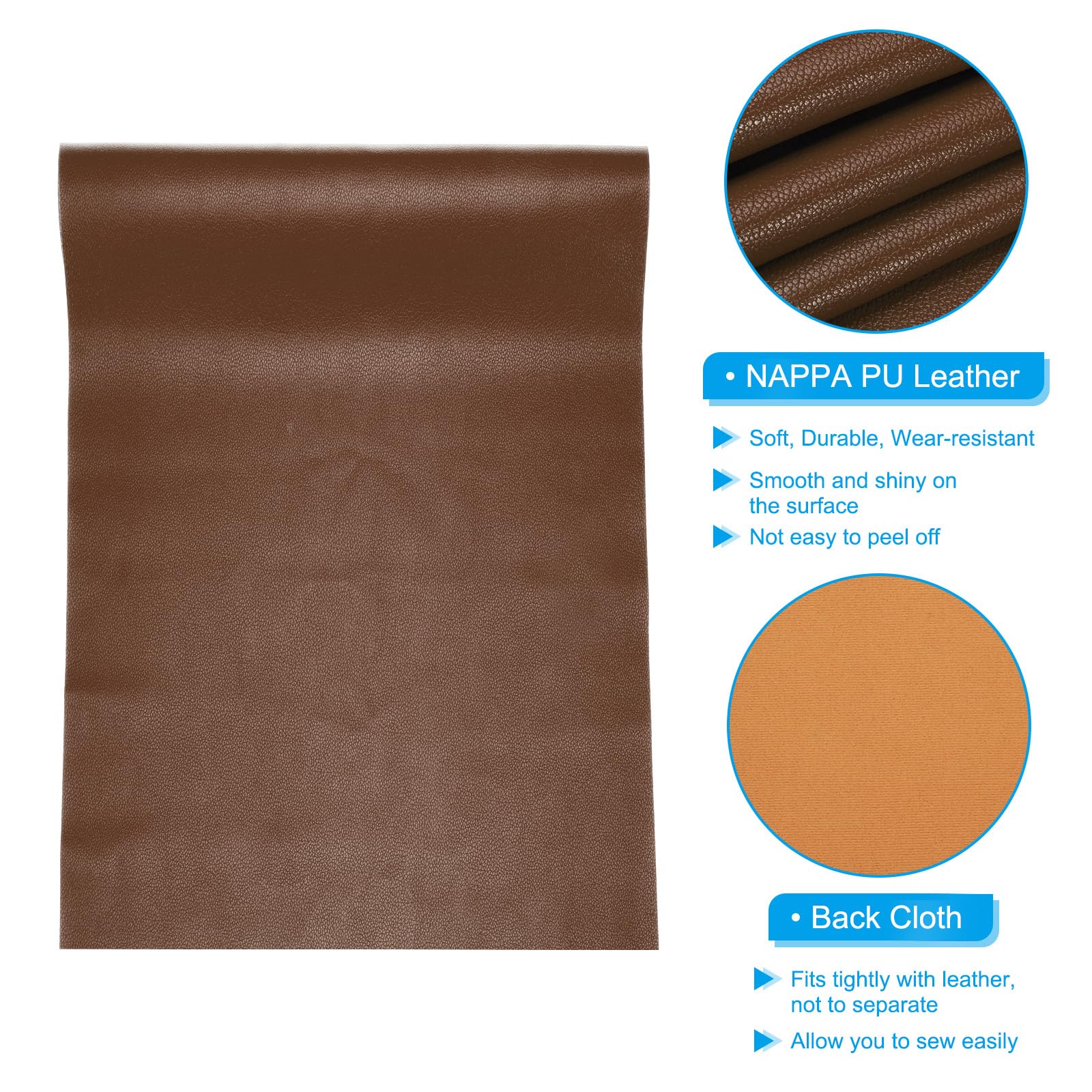 PATIKIL 29x17x0.03 Inch PU Leather Sheets - Image 3