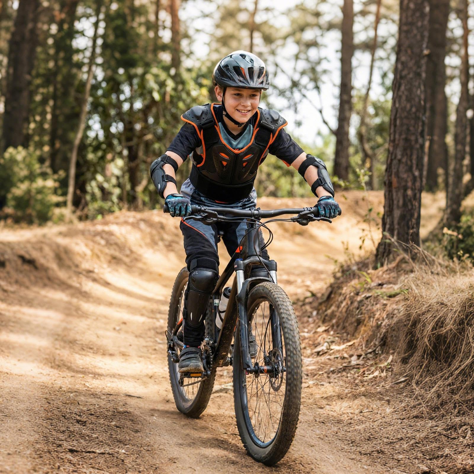 Set di attrezzi protettivi, traspiranti, leggere, in rete con gomitiere e ginocchiere, attrezzatura protettiva per skateboard, per sport all'aperto, interni, ciclismo, sci, motociclismo