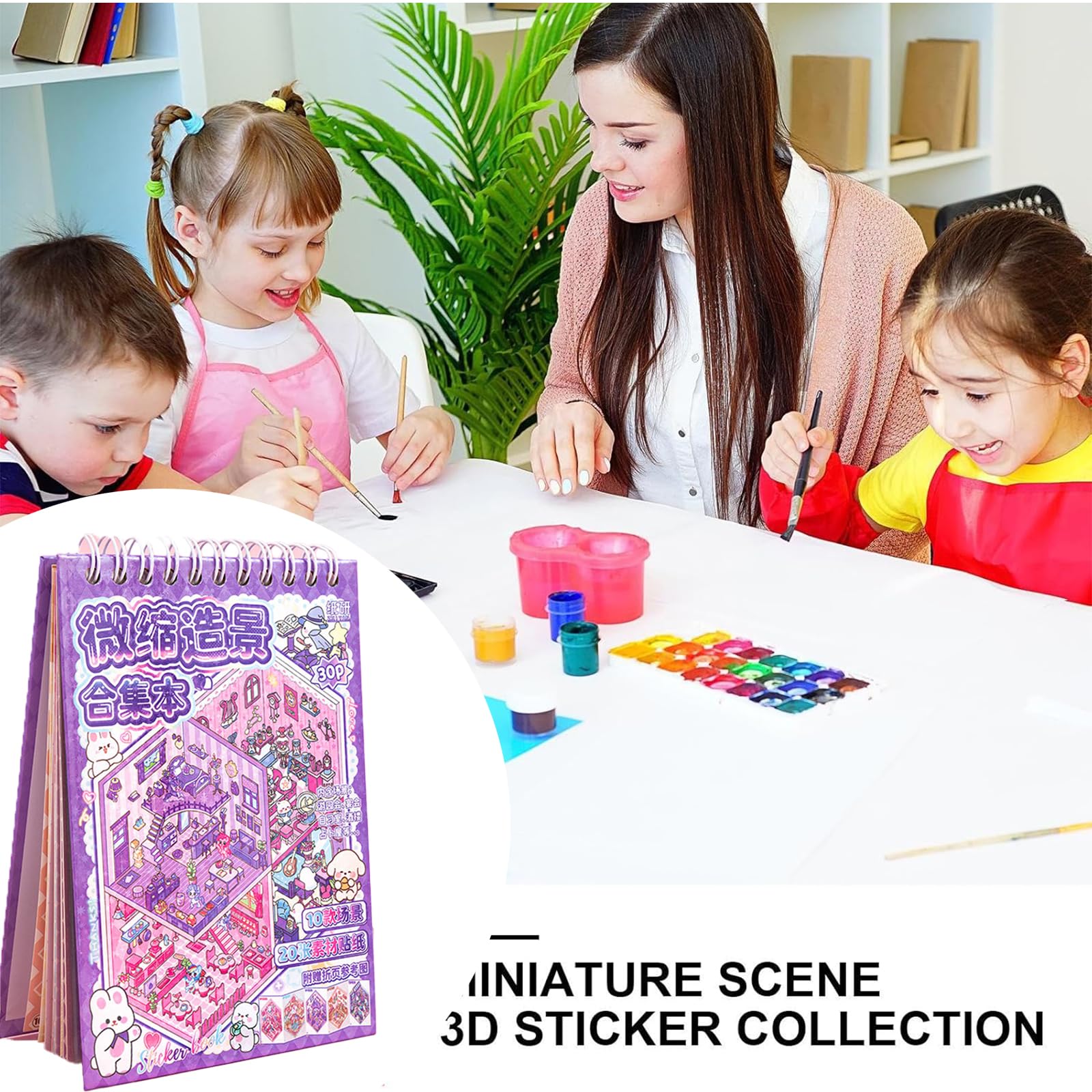 3D Sticker Scene, Sticker Therapy, Sticker Therapy Store, Cartoon House ...