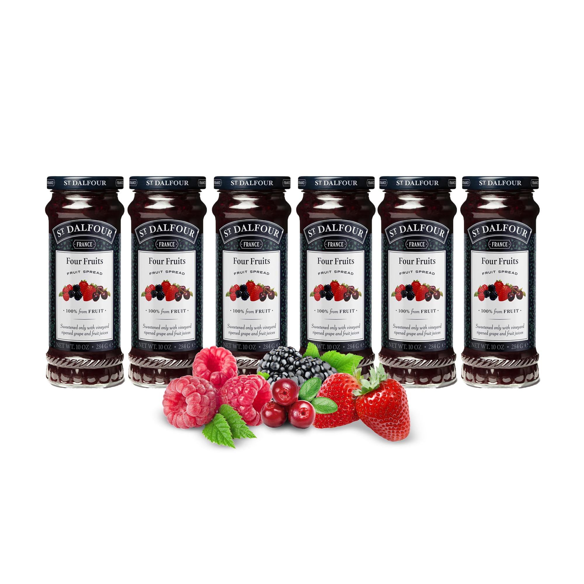 St Dalfour Four Fruits Fruit Spread 284 g | No Added Sugar | 100% from Fruit | No Added Preservatives, Colours, Flavors or Sweeteners | No Corn Syrup | Traditional French Recipe (B004AHBAFS) Amazon Price History, Amazon Price Tracker