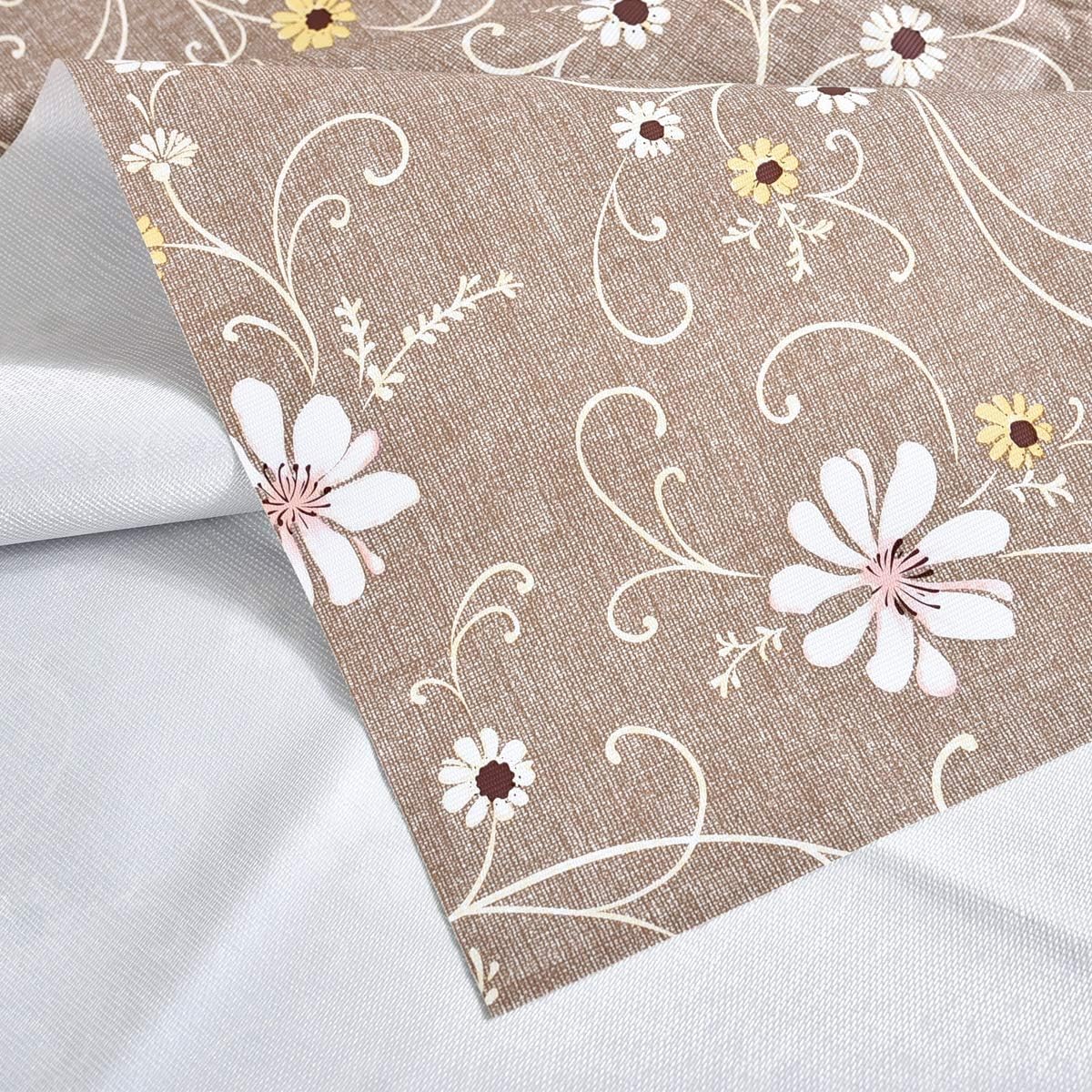 Suреr Chеар 🛒 Vinyl Oilcloth Tablecloth Rectangle Wipeable Oil-Proof Waterproof PVC Heavy Duty Long Tablecloth Floral Brown Rose 54 x 108 Inch Frее Shірріng оƒƒеr Vinyl Oilcloth Tablecloth Rectangle Wipeable Oil-Proof Waterproof PVC Heavy Duty Long Tablecloth Floral Brown Rose 54 x 108 Inch