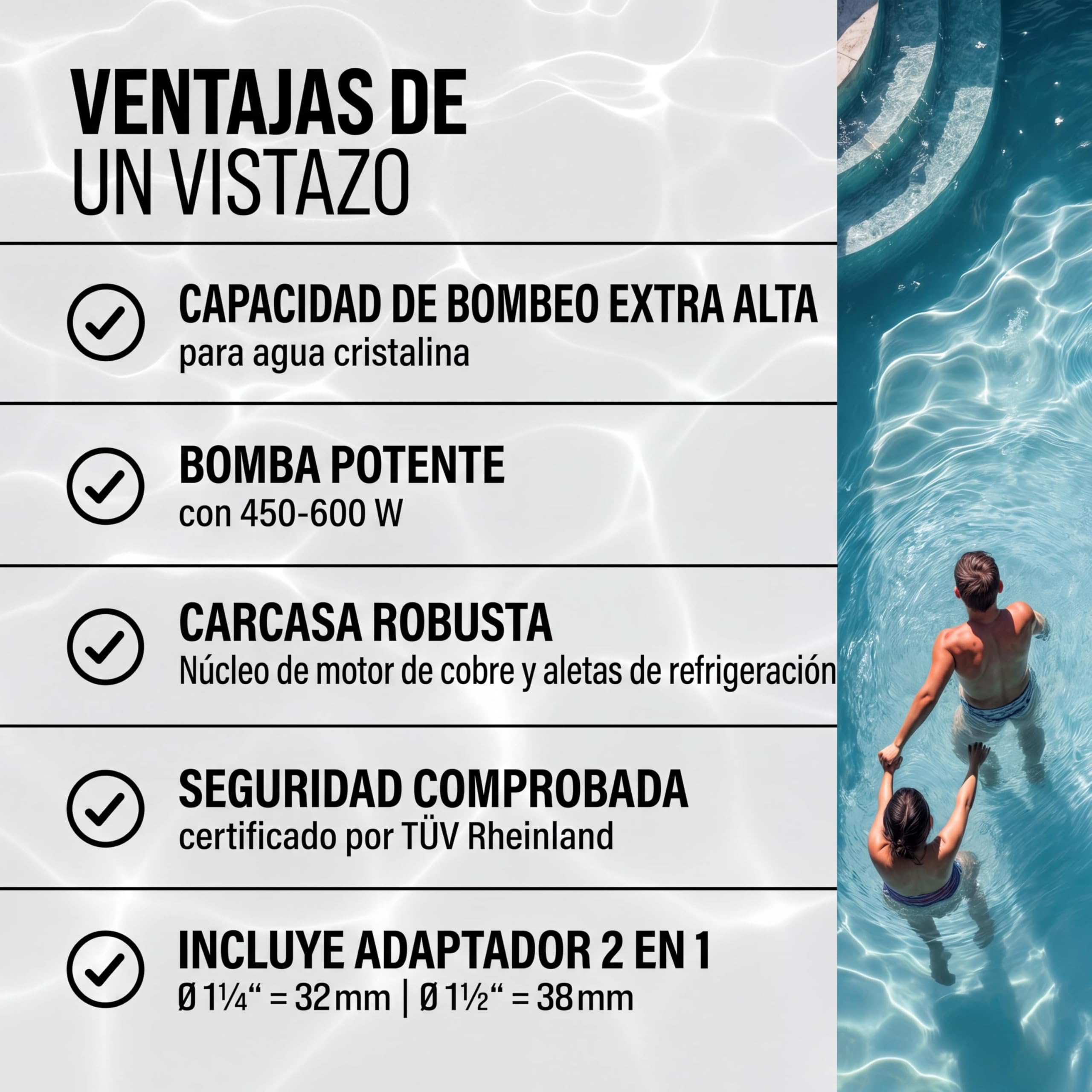 Monzana® Depuradora Bomba de Filtro para Piscina 9.960L/h Bomba Circulación de Agua Filtración 450W