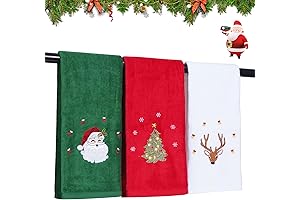 3 Pcs Christmas Hand Towels for Bathroom