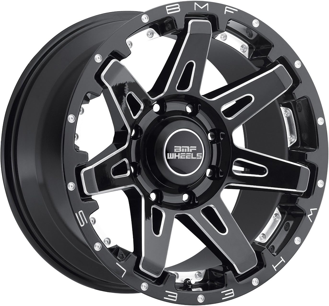 BMF Wheels 468B B.A.T.L. Wheel with Milled Finish (20x9"/8x6.5", +12mm Offset)