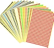 JANYUN 6528 Pieces Colored Dot Stickers, 1/4