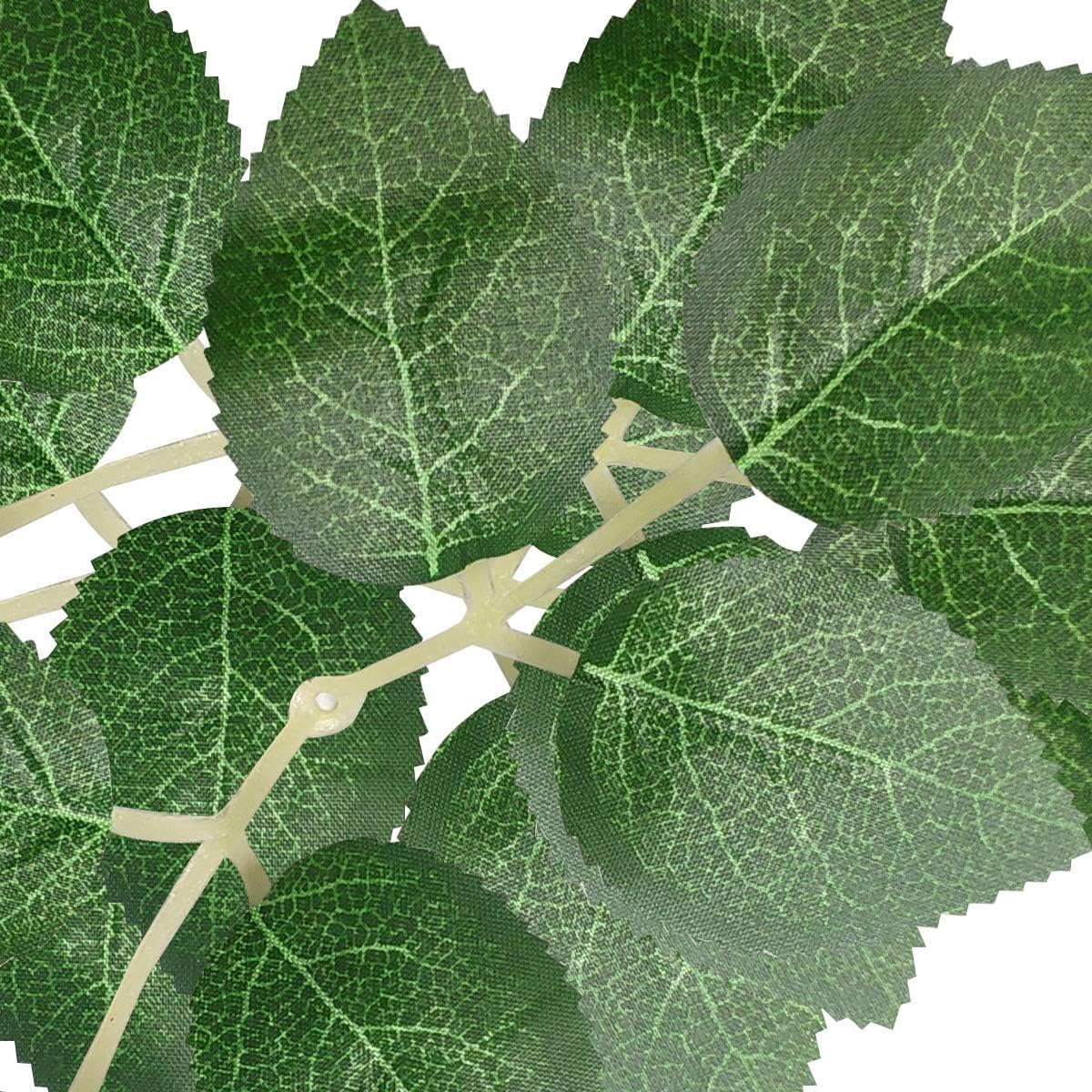 PATIKIL 4.7x3.9 Artificial Green Leaves, 90 Pcs Bulk Greenery Leaves