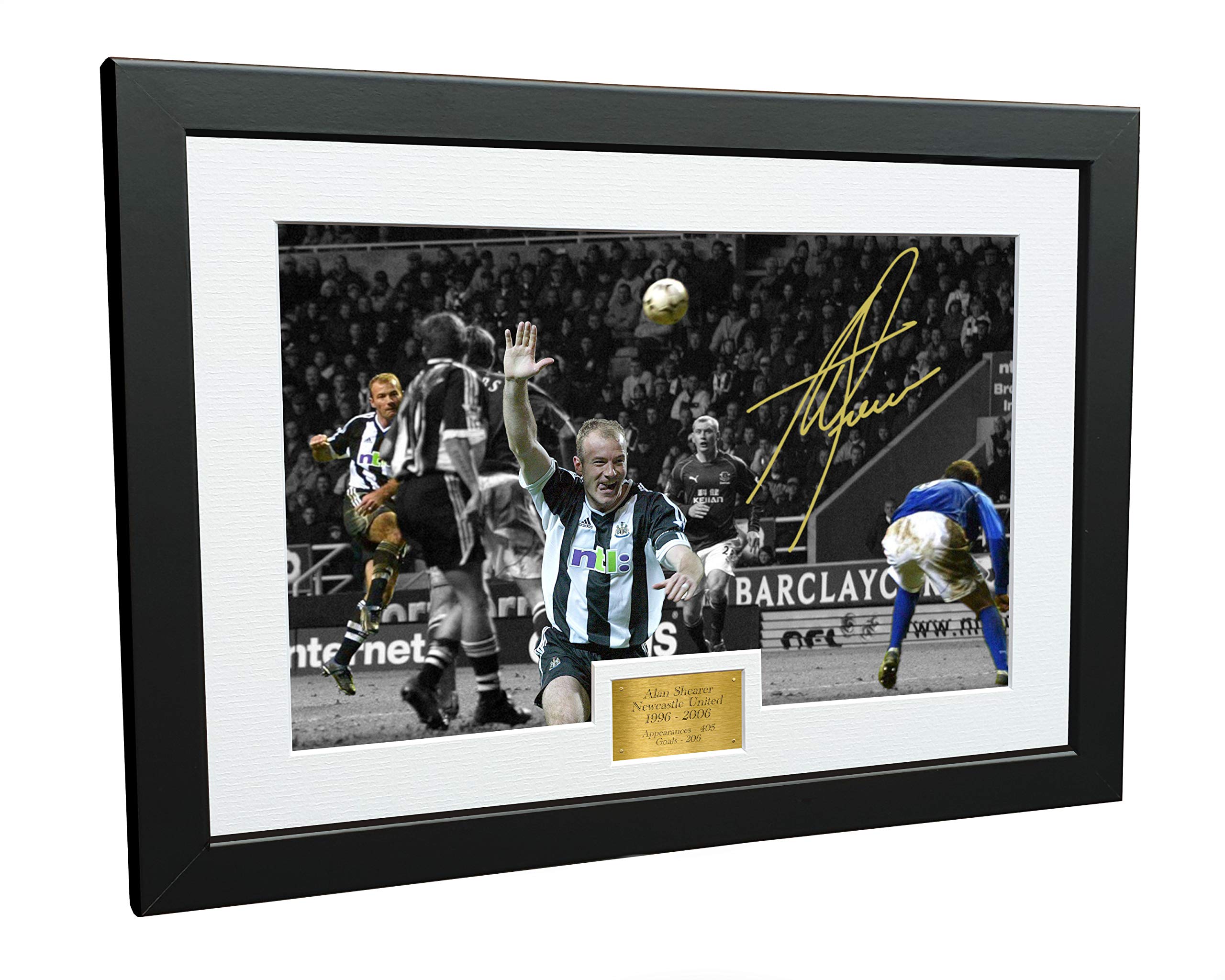 Kitbags & Lockers Alan Shearer Newcastle United EVERTON VOLLY GOAL Autographed Signed Photo Photograph Picture Frame Soccer Gift