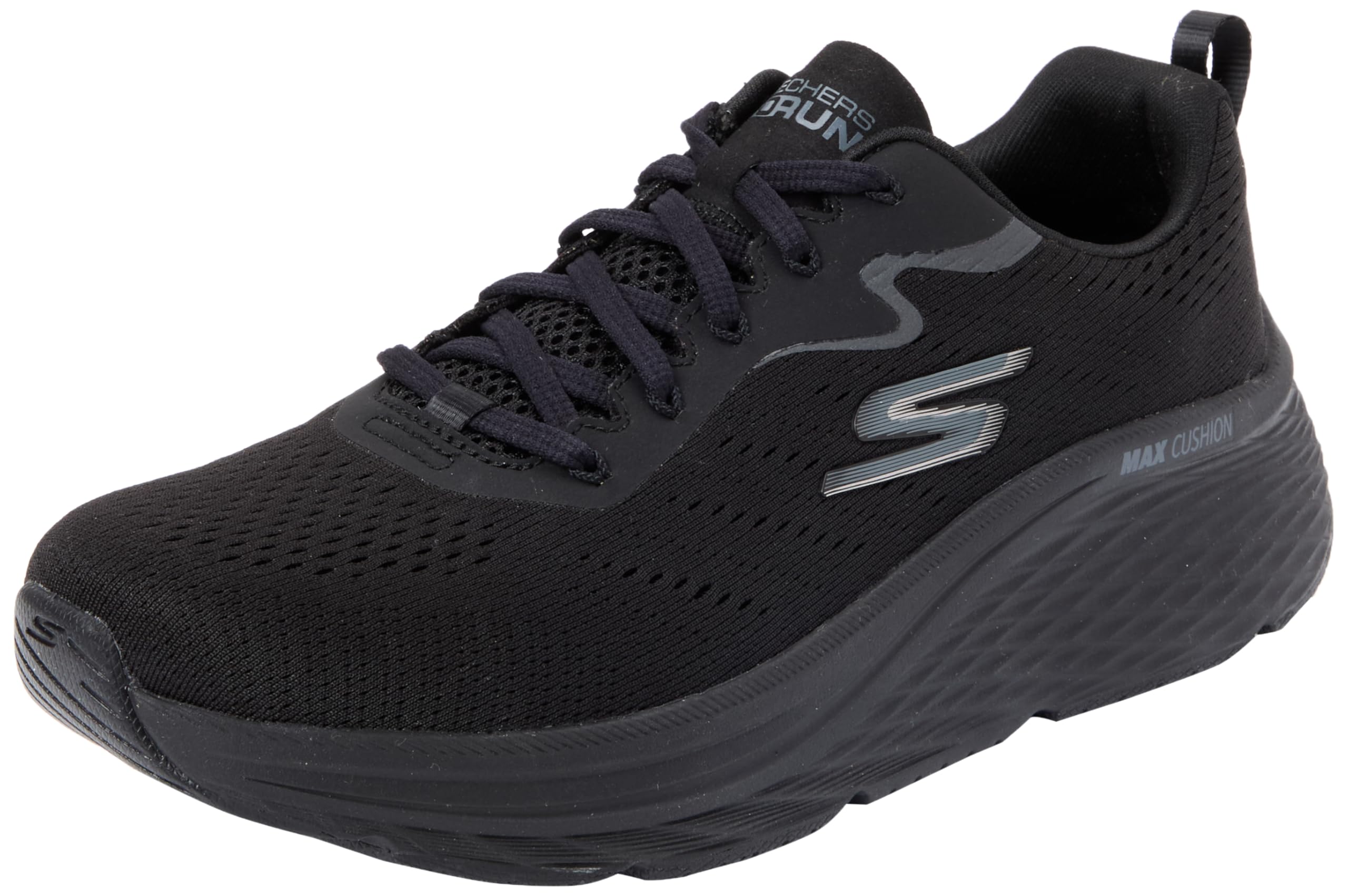 Skechers Women's Max Cushioning Elite 2.0 Levitate Sneaker, Black Textile/Black Trim, 5.5 UK