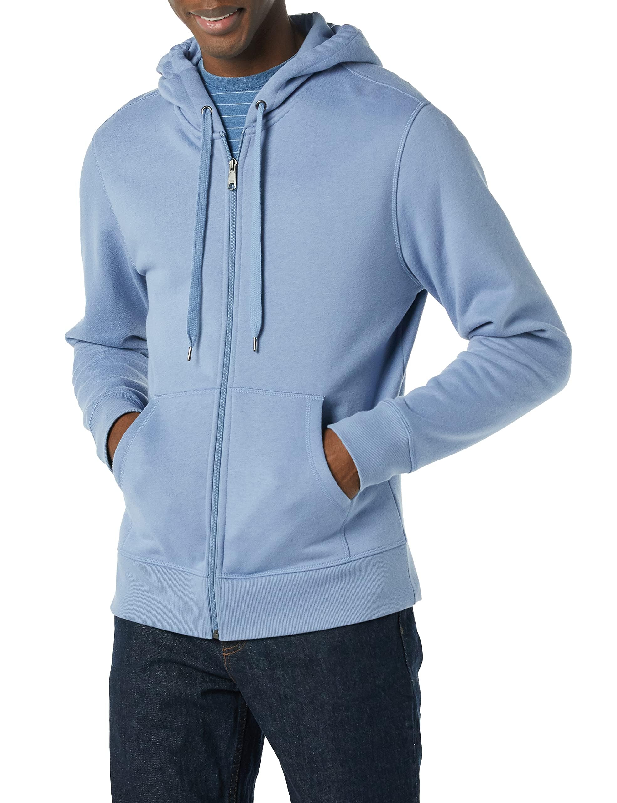 Amazon Essentials Men's Full-Zip Fleece Hoodie Sweatshirt (Available in Big &amp; Tall)