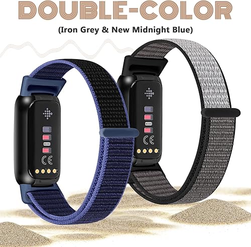 Miniatura 5 de Bcuckood Correas de nailon compatibles con Fitbit LuxeFitbit Luxe Edición especial para mujeres y hombres, correa deportiva de nailon ajustable,