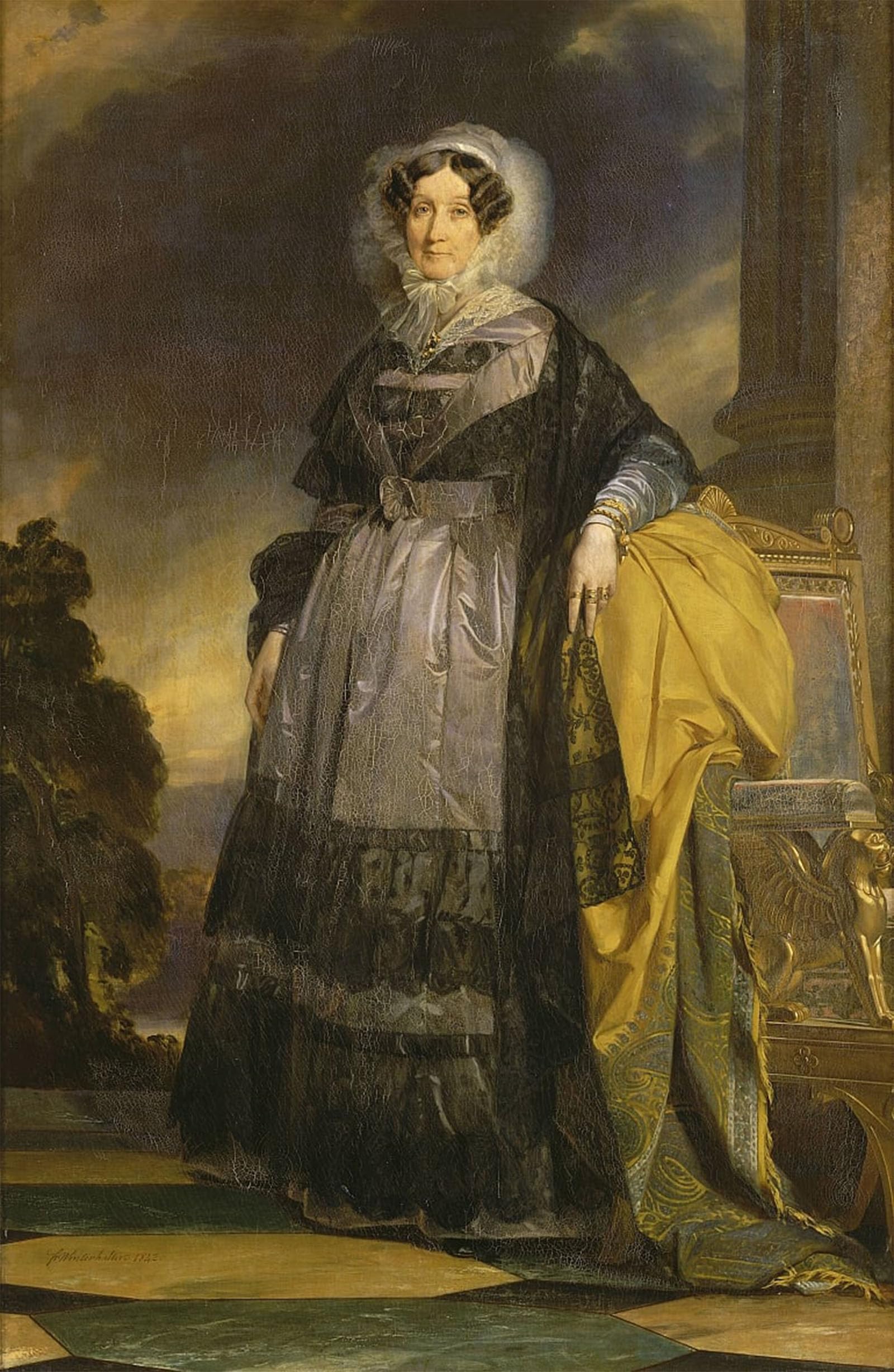 POSTERIIk Vintage Art Print Images Pictures Print Princess Adelaide of Orleans by Xaver Winterhalter Modern Colour Posters for Office Home Decor 60x90cm