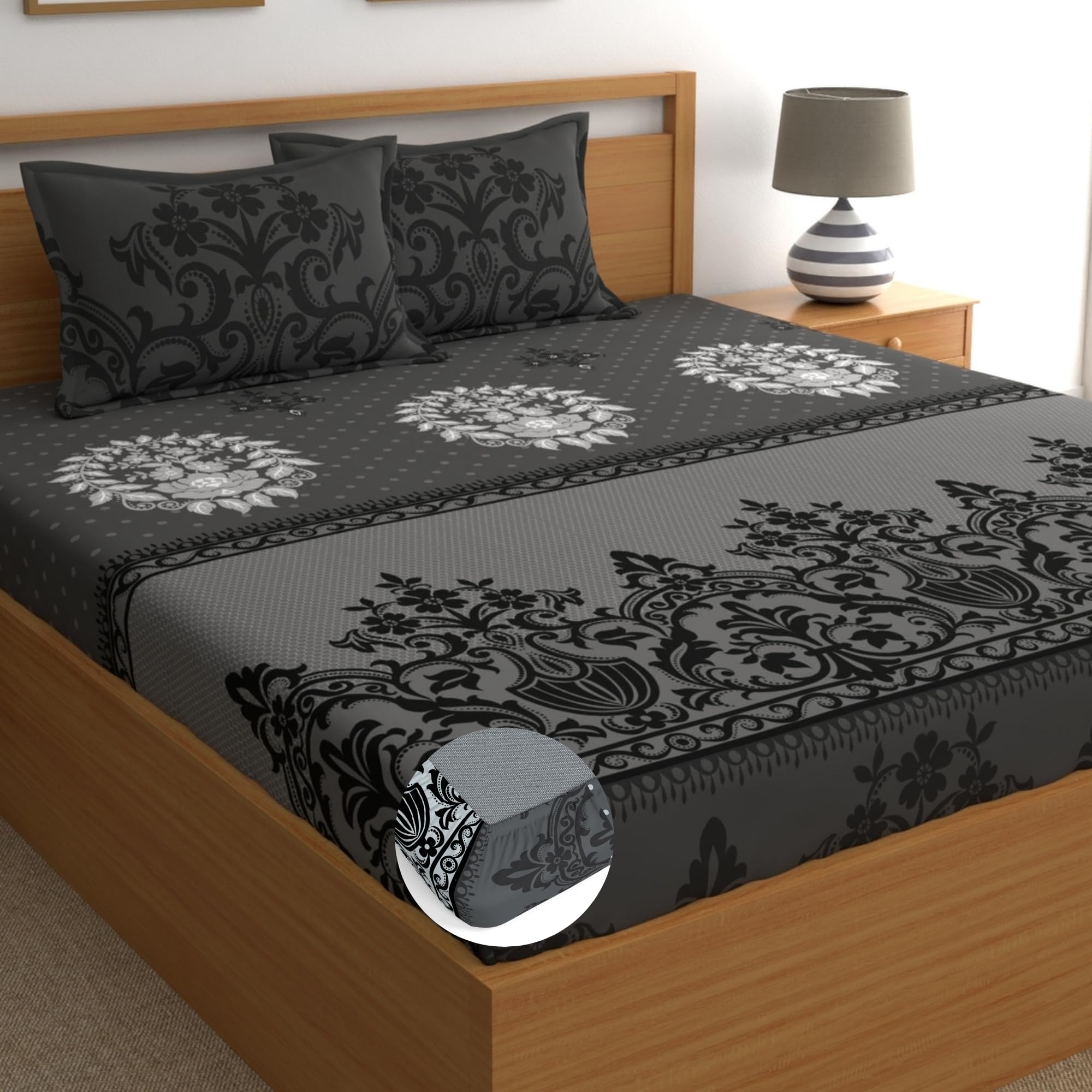 Dreamscape Blue Cotton King Bedsheet Set - FREE SHIPPING -17 Dreamscape Blue Cotton King Bedsheet Set - FREE SHIPPING -17