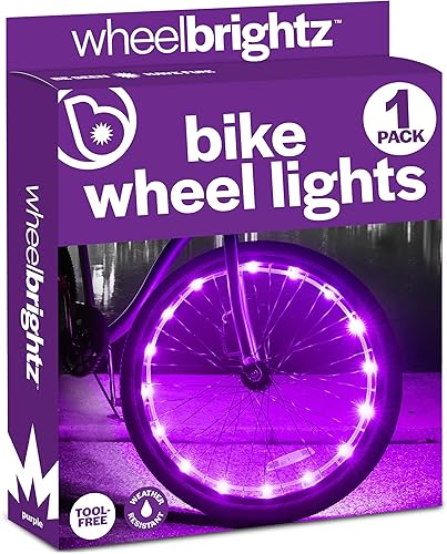 Vista 51 de Wheelbrightz - Luces LED para rueda de bicicleta, brillantes y coloridas - Se adaptan a neumáticos delanteros o traseros - Tubo resistente a la Verde