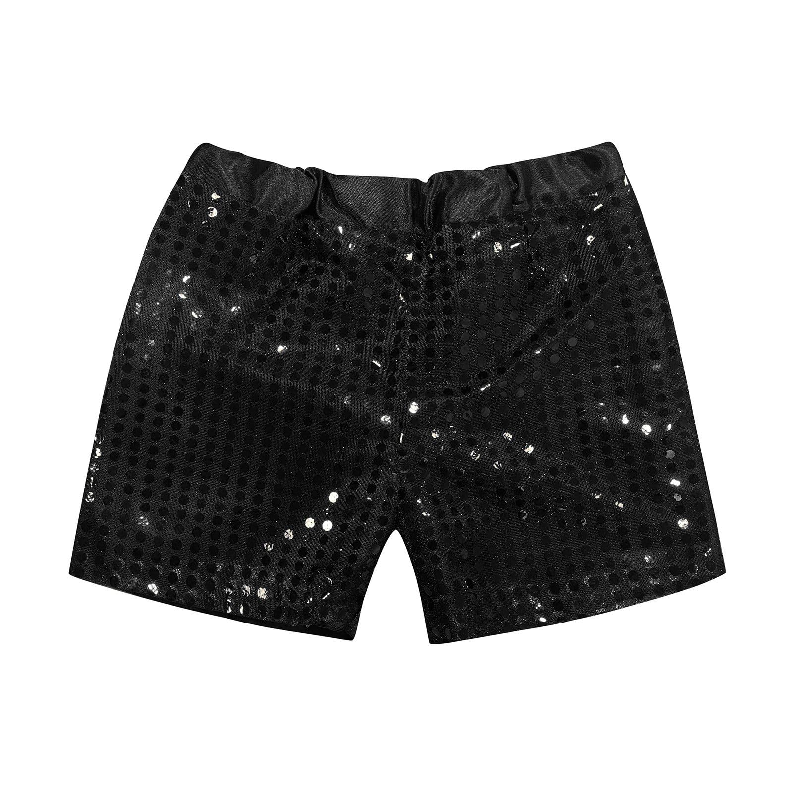Monos para niñas y niños, pantalones cortos de lentejuelas brillantes, cintura elástica, pantalones de fiesta de cumpleaños, Body Short Girl