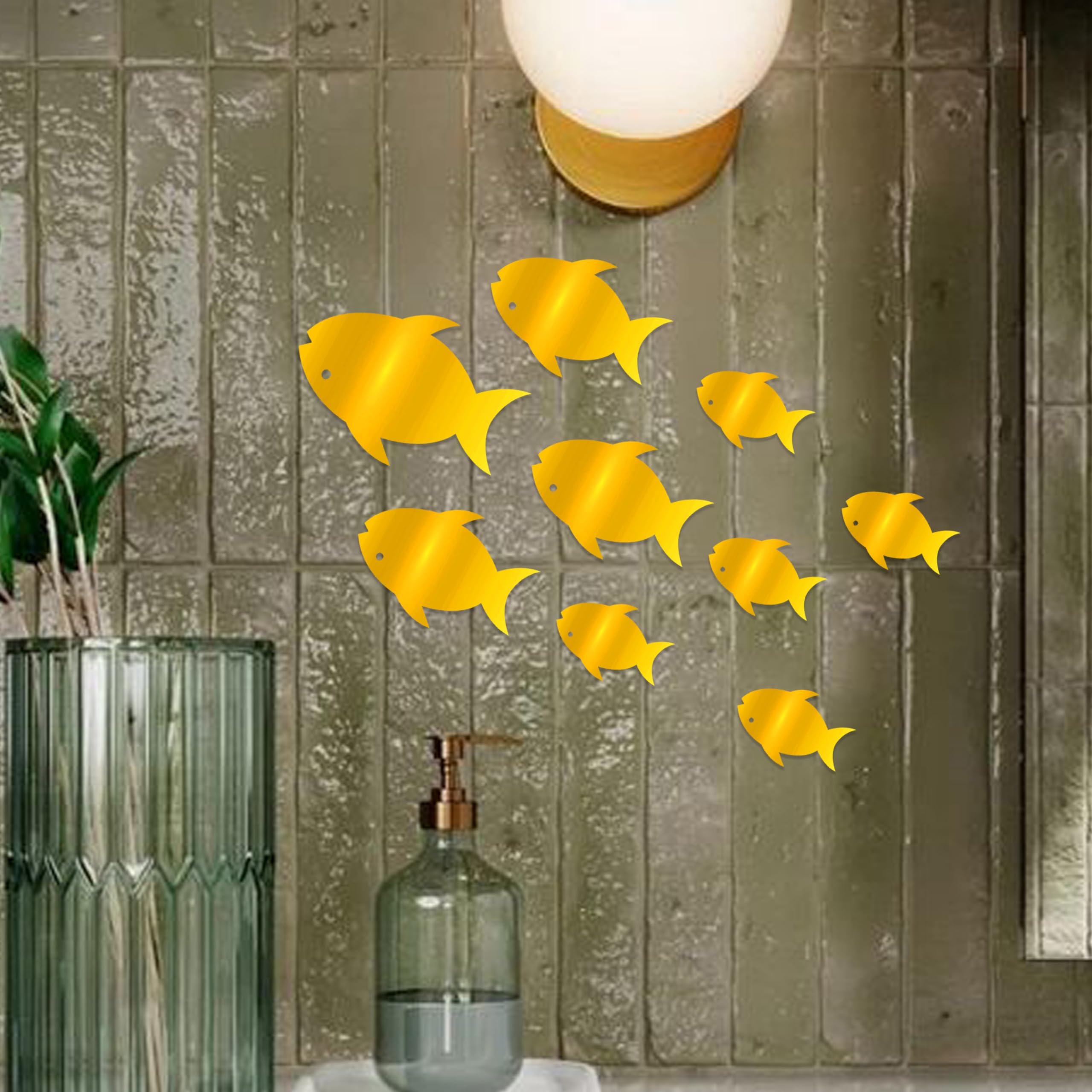 Xtore 3D Golden Fish Wall Sticker for Home| Office | Kitchen (Pack of 9, Golden) (B0CKMVHXV8) Amazon Price History, Amazon Price Tracker